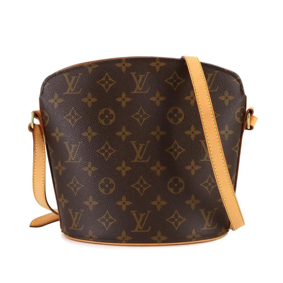 Louis Vuitton Monogram Drouot Shoulder Bag, Brown, M51290: --- Catalog ---Category: SizeSize (HxWxD): 21.5cm x 24.5cm x 10.5cm / 8.46'' x 9.64'' x 4.13''Category: DesignType: Shoulder bagColor: Brown, MonogramGender: WomenMaterial: Monogram Category: GeneralM