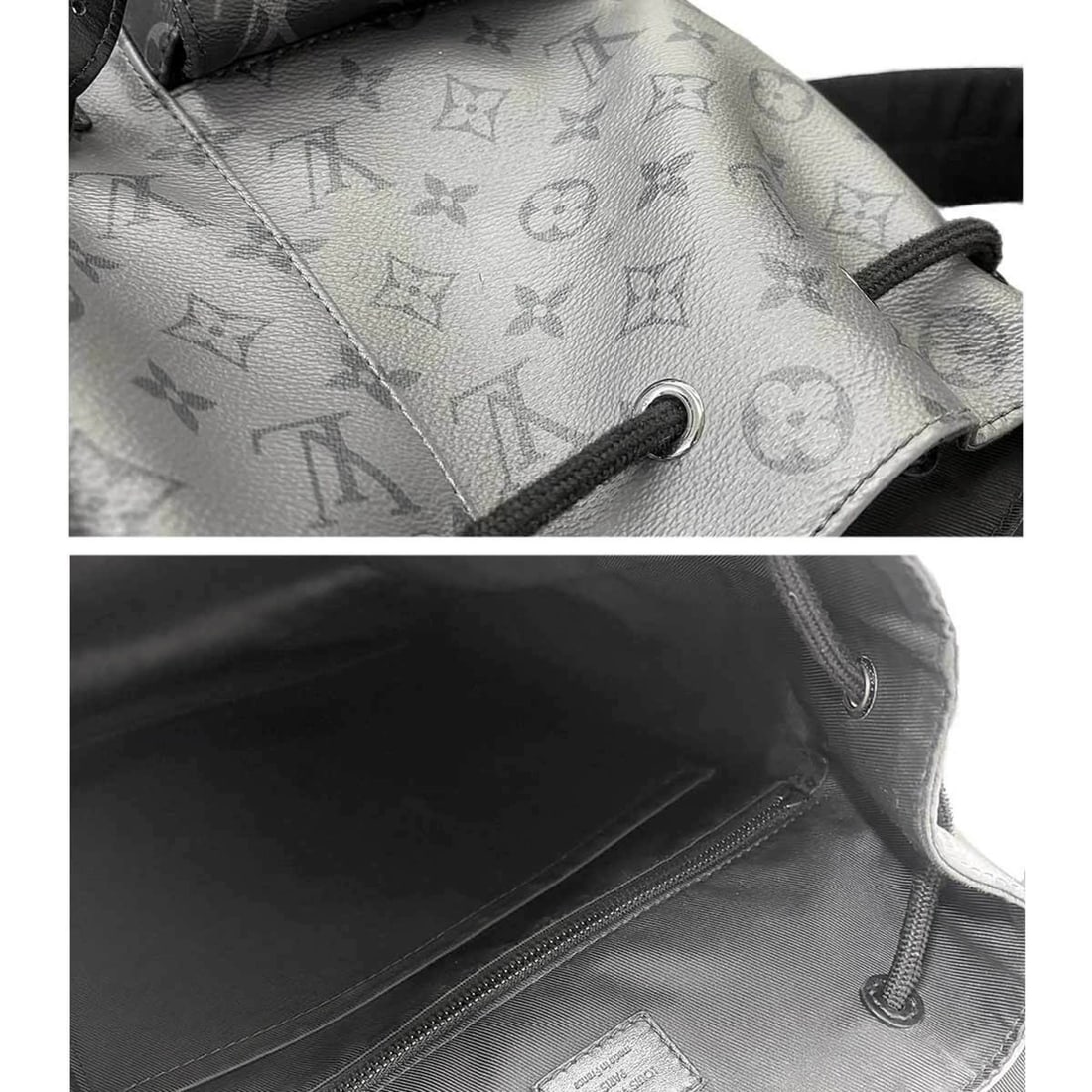 Louis Vuitton Monogram Eclipse Christopher MM Backpack, Black, M45419 - 9