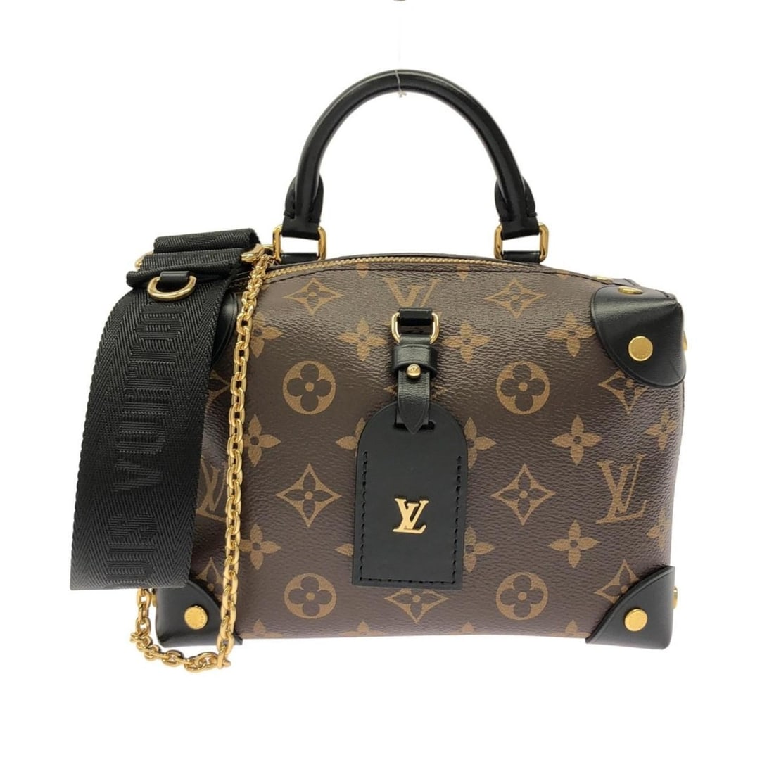 Louis Vuitton Monogram Petite Malle Souple M45571 Handbag: --- Catalog ---Category: SizeSize (HxWxD): 13.5cm x 20cm x 8cm / 5.31'' x 7.87'' x 3.14''Category: DesignType: HandbagColor: Black, MarronGender: Men,WomenMaterial: Coated canvas Hardware Color: GoldC