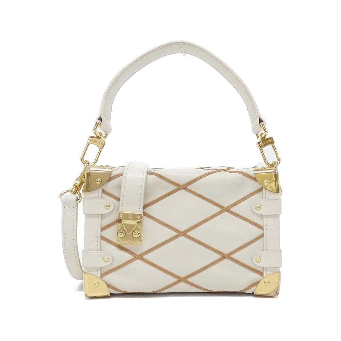 Louis Vuitton Side Trunk PM M25216 Shoulder Bag: --- Catalog ---Category: SizeSize (HxWxD): 12.5cm x 19cm x 7.5cm / 4.92'' x 7.48'' x 2.95''Category: DesignType: Shoulder bagColor: WhiteGender: WomenMaterial: Leather Leather/Fur Type: Lamb