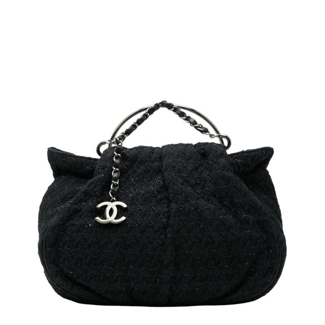Chanel Coco Mark Handbag in Black Tweed and Leather for Women: --- Catalog ---Category: SizeHandle Drop: 6.50cm / 2.56''Size (HxWxD): 30.5cm x 36cm x 10.5cm / 12'' x 14.17'' x 4.13''Category: DesignType: HandbagColor: BlackGender: WomenClosure: OpenMaterial: Twee