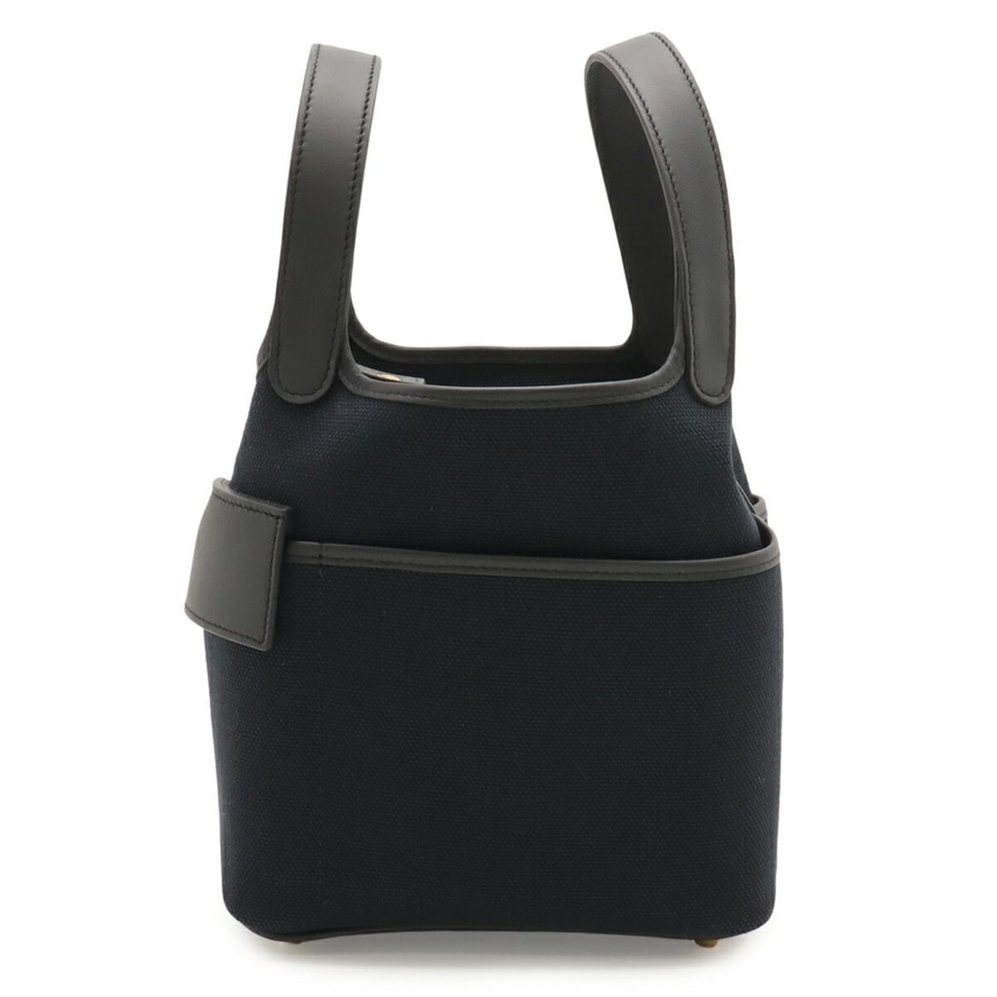 HERMES Picotin Lock 18 PM Cargo Handbag/Tote Bag in Toile Goélan Swift Leather, Black with Double (1 of 11)