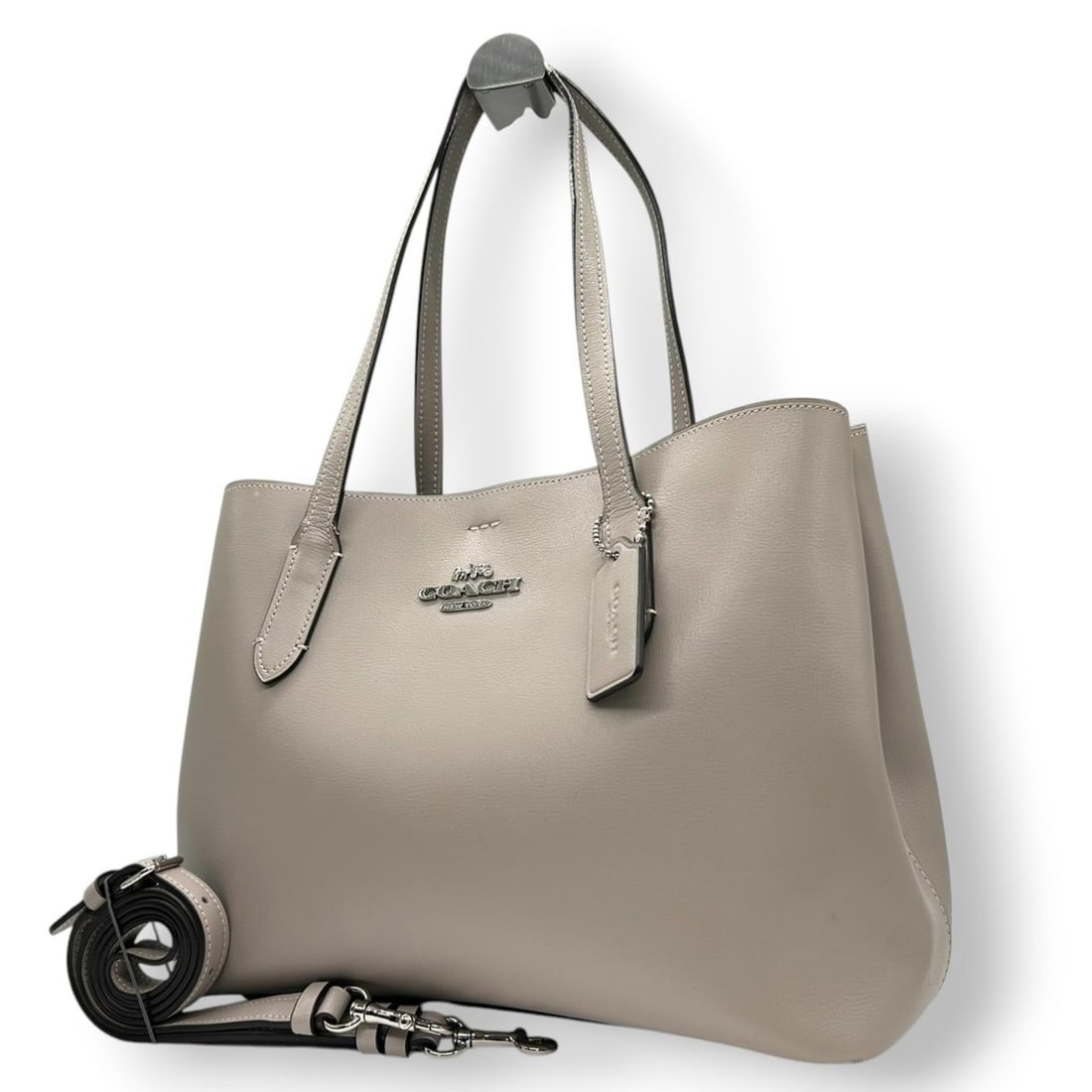 Coach Avenue Tote Bag Shoulder Leather Greige Women's S7: --- Catalog ---Category: SizeSize (HxWxD): 24cm x 35cm x 13cm / 9.44'' x 13.77'' x 5.11''Category: DesignType: Shoulder bag, Tote bagColor: GrayishGender: WomenMaterial: Leather Category: GeneralMPN: