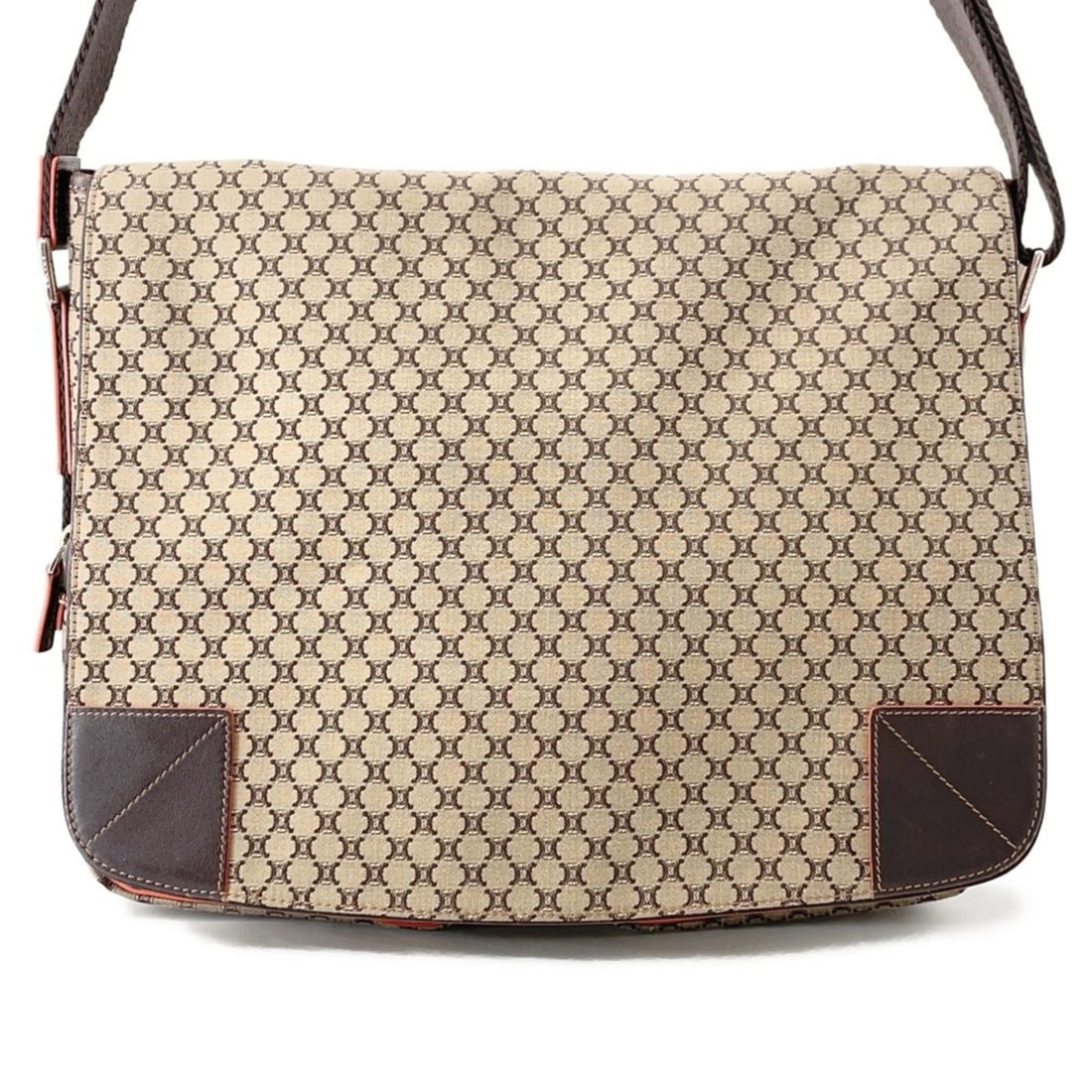 Celine Shoulder Bag Macadam Canvas CELINE: --- Catalog ---Category: SizeWeight: 950g / 2.09lb.Size (HxWxD): 30cm x 35cm x 7cm / 11.81'' x 13.77'' x 2.75''Strap Length: 86cm - 137cm / 33.85'' - 53.93''Category: DesignType: Shoulder bagColor: Be