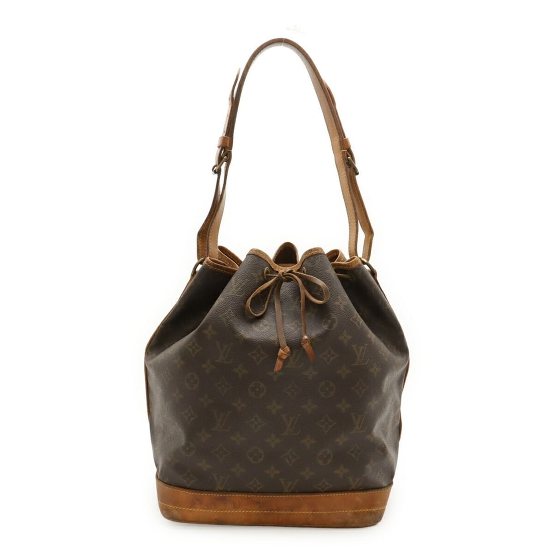 LOUIS VUITTON Monogram Noe Shoulder Bag, Model M42224: --- Catalog ---Category: SizeWeight: 630g / 1.38lb.Size (HxWxD): 34.5cm x 26cm x 18.5cm / 13.58'' x 10.23'' x 7.28''Strap Length: 83cm / 32.67''Category: DesignType: Shoulder bagColor: BrownGender: Wo