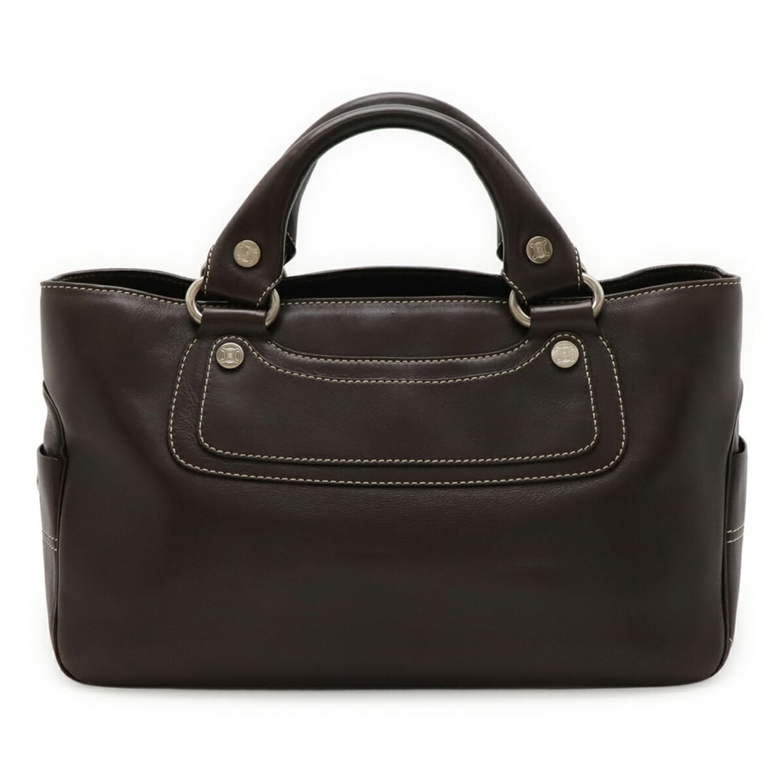 CELINE Boogie Bag Handbag Tote Leather Dark Brown (1 of 15)