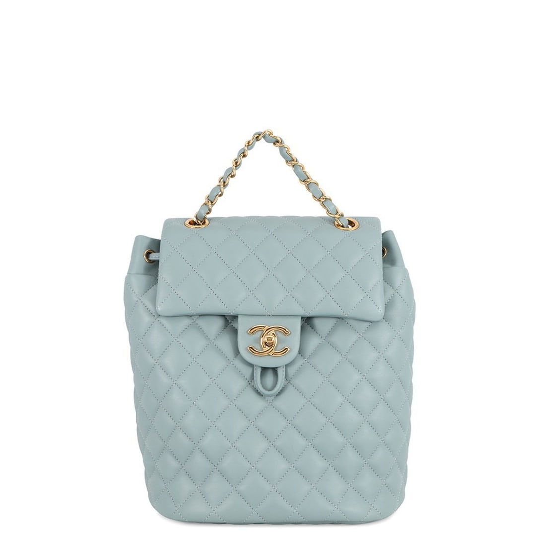 CHANEL Coco Mark Matelasse Lambskin Backpack A69964 Bag: --- Catalog ---Category: SizeSize (HxWxD): 24.5cm x 21cm x 12cm / 9.64'' x 8.26'' x 4.72''Category: DesignType: BackpackColor: Light blueGender: WomenMaterial: Leather Category: GeneralMPN: A69964Bran