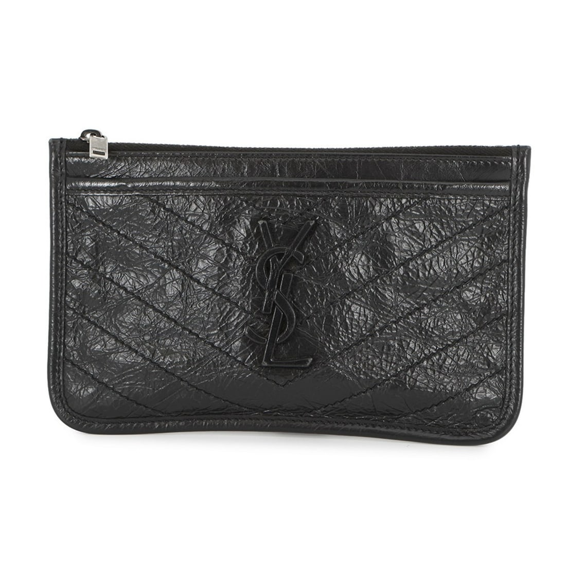 Yves Saint Laurent Saint Laurent Paris Niki Bill Leather Pouch 583577 SAINT LAURENT PARIS Black (1 of 12)