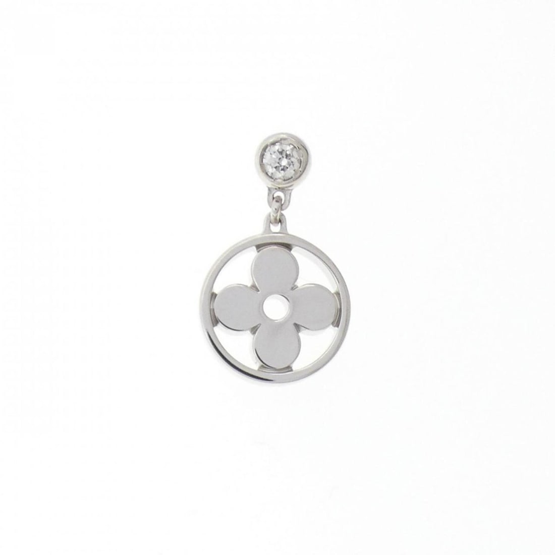 Louis Vuitton Puce Monogram Idylle Earring (Single): --- Catalog ---Category: SizeSize (HxWxD): 14.80mm x 8.60mm / 0.58'' x 0.34''Category: DesignType: Stud earringsGender: WomenMaterial: White gold (18K)Single earring: YesCategory: GeneralBrand: Louis