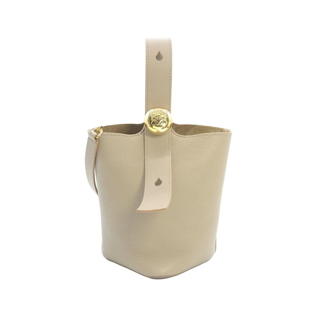 Loewe Pebble Bucket Mini AANBBBMX02 Handbag: --- Catalog ---Category: SizeSize (HxWxD): 18cm x 16cm x 13cm / 7.08'' x 6.29'' x 5.11''Category: DesignType: HandbagColor: SandGender: Men,WomenMaterial: Leather Hardware Color: GoldLeather/Fur