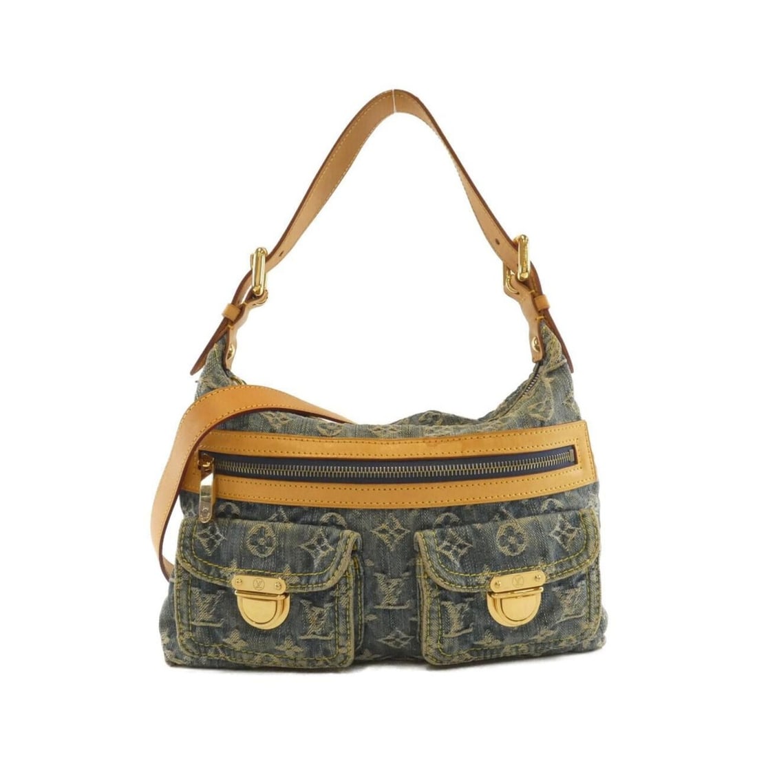 Louis Vuitton Monogram Denim Baggy PM M95049+J54316 Shoulder Bag (1 of 12)