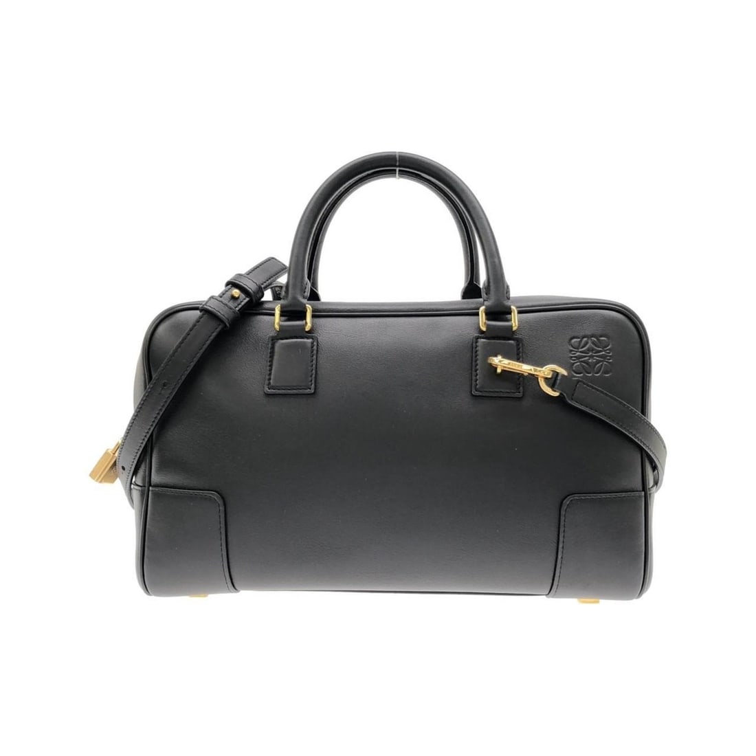 Loewe Amazona 28cm A039N08X01 Handbag: --- Catalog ---Category: SizeSize (HxWxD): 16.5cm x 31cm x 11cm / 6.49'' x 12.2'' x 4.33''Category: DesignType: HandbagColor: BlackGender: Men,WomenMaterial: Leather Hardware Color: GoldLeather/Fur Ty