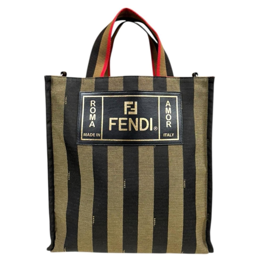 Fendi Pecan Tote Bag, Canvas 7VA454, Brown, Unisex, Pre-owned FENDI (1 of 11)