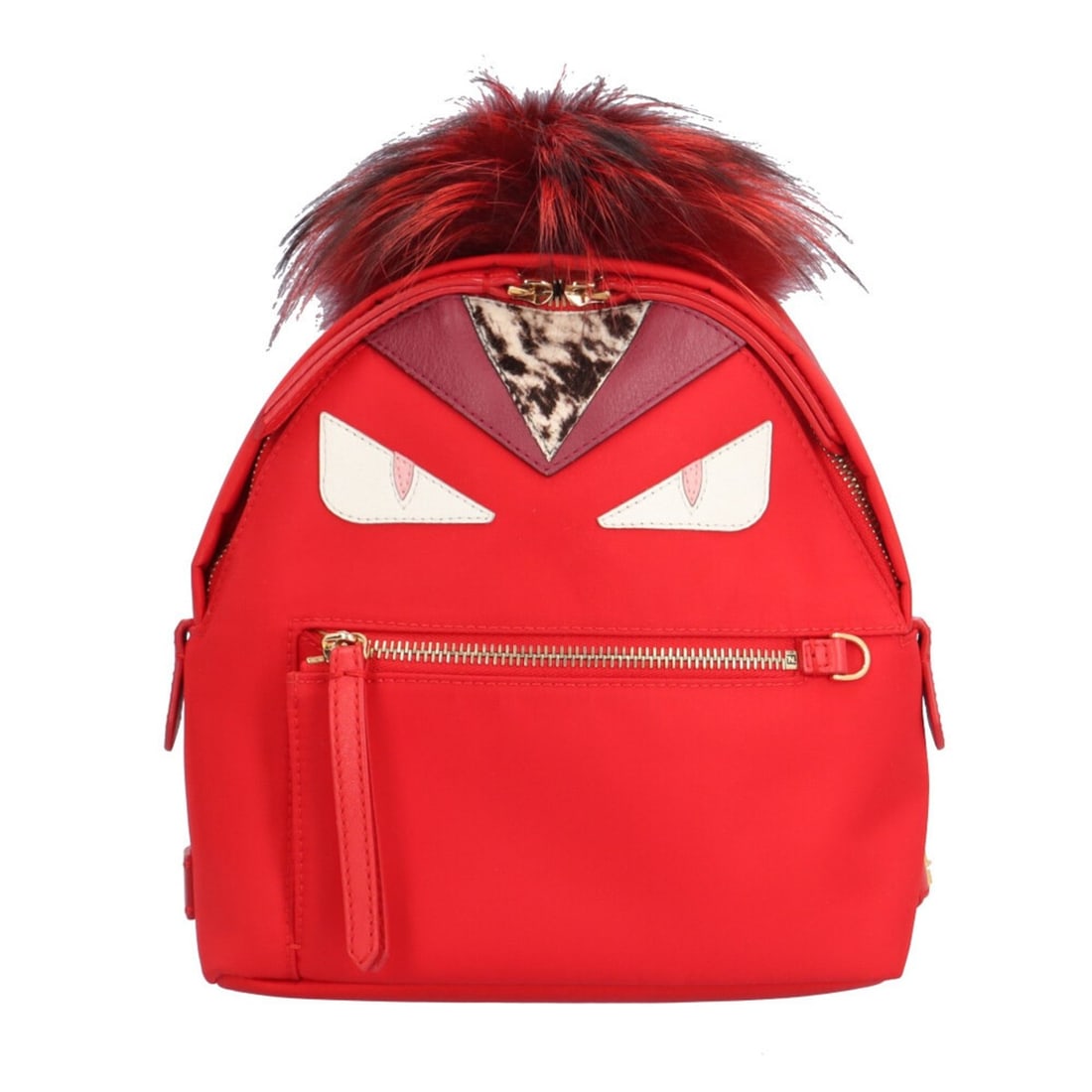 Fendi Monster Mini Backpack, Bag Bugs, Backpack/Daypack, Nylon 8BZ038-5R5, Women's, Pre-owned, FENDI: --- Catalog ---Category: SizeWeight: 400g / 14.1oz.Size (HxWxD): 28cm x 21cm x 10cm / 11.02'' x 8.26'' x 3.93''Strap Length: 66cm - 70cm / 25.98'' - 27.55''Category: DesignType: BackpackColor: Red col