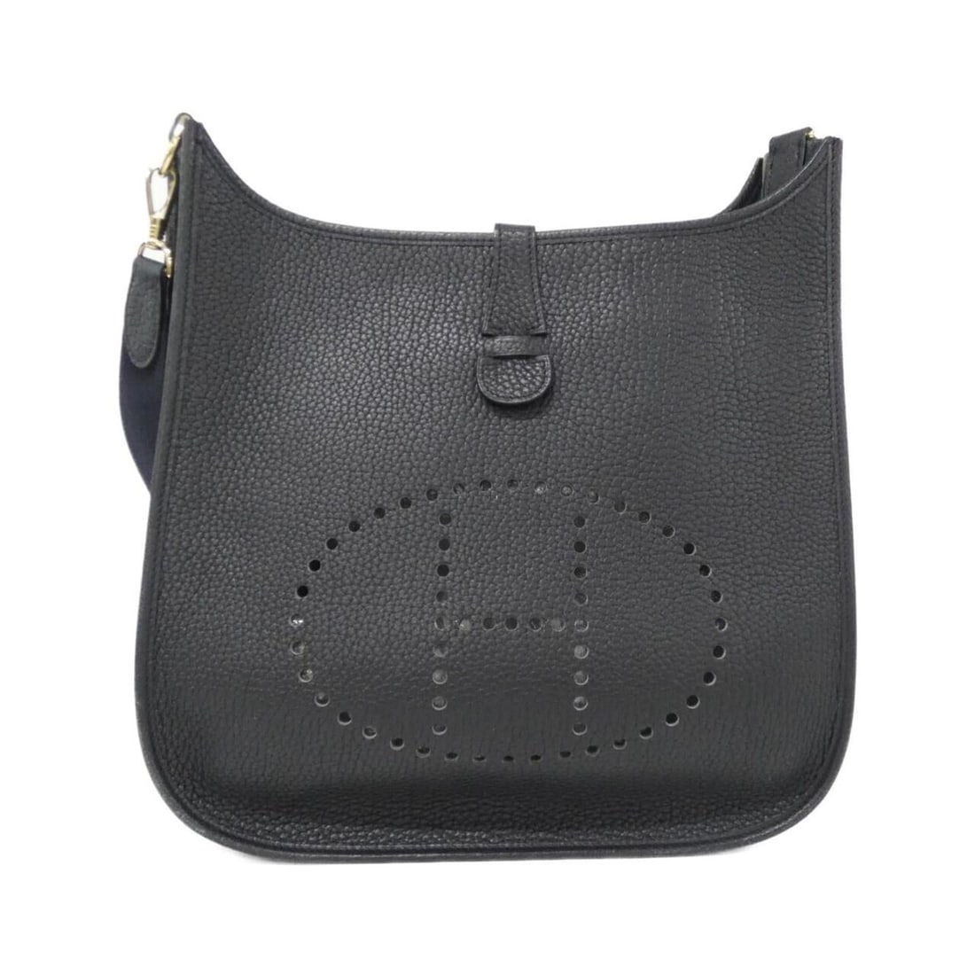 Hermes Hermès Evelyn GM handbag: --- Catalog ---Category: SizeSize (HxWxD): 32cm x 30cm x 9cm / 12.59'' x 11.81'' x 3.54''Category: DesignType: HandbagColor: BlackGender: Men,WomenMaterial: Fjord leather Hardware Color: