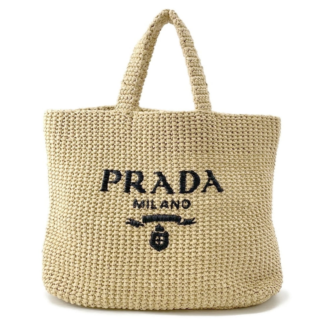 Prada Crochet Raffia Tote Bag 1BG392 PRADA (1 of 13)
