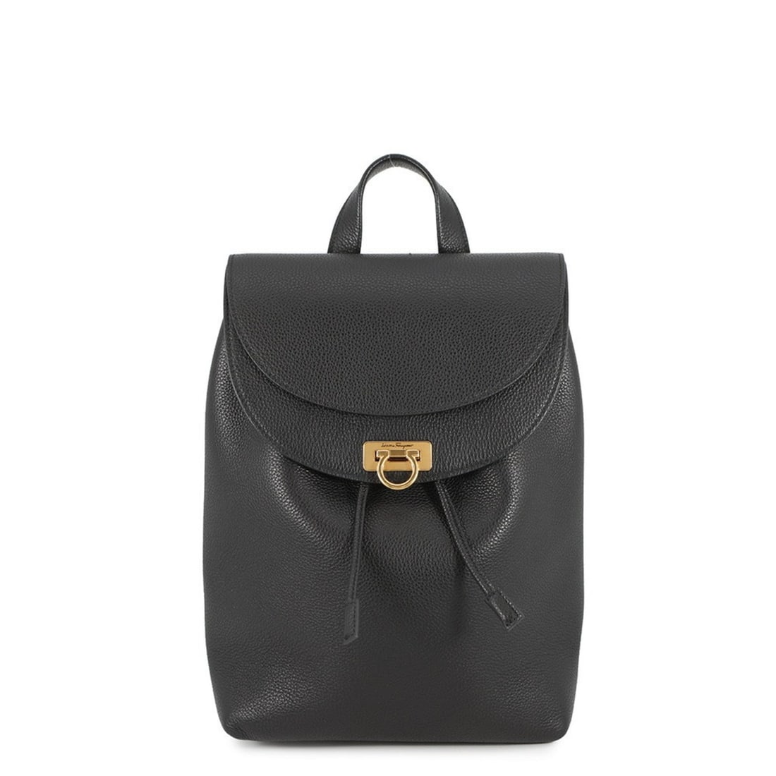 Salvatore Ferragamo Gancini Leather Backpack in Black (1 of 17)