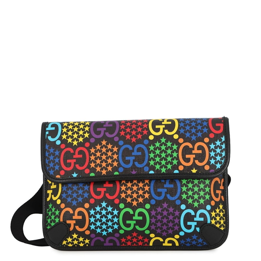 Gucci GG Psychedelic Belt Bag 598113 GUCCI Waist: --- Catalog ---Category: SizeWeight: 340g / 11.99oz.Size (HxWxD): 16.5cm x 24cm x 3.5cm / 6.49'' x 9.44'' x 1.37''Strap Length: 74cm - 122cm / 29.13'' - 48.03''Category: DesignType: Sling bagColor: Bl