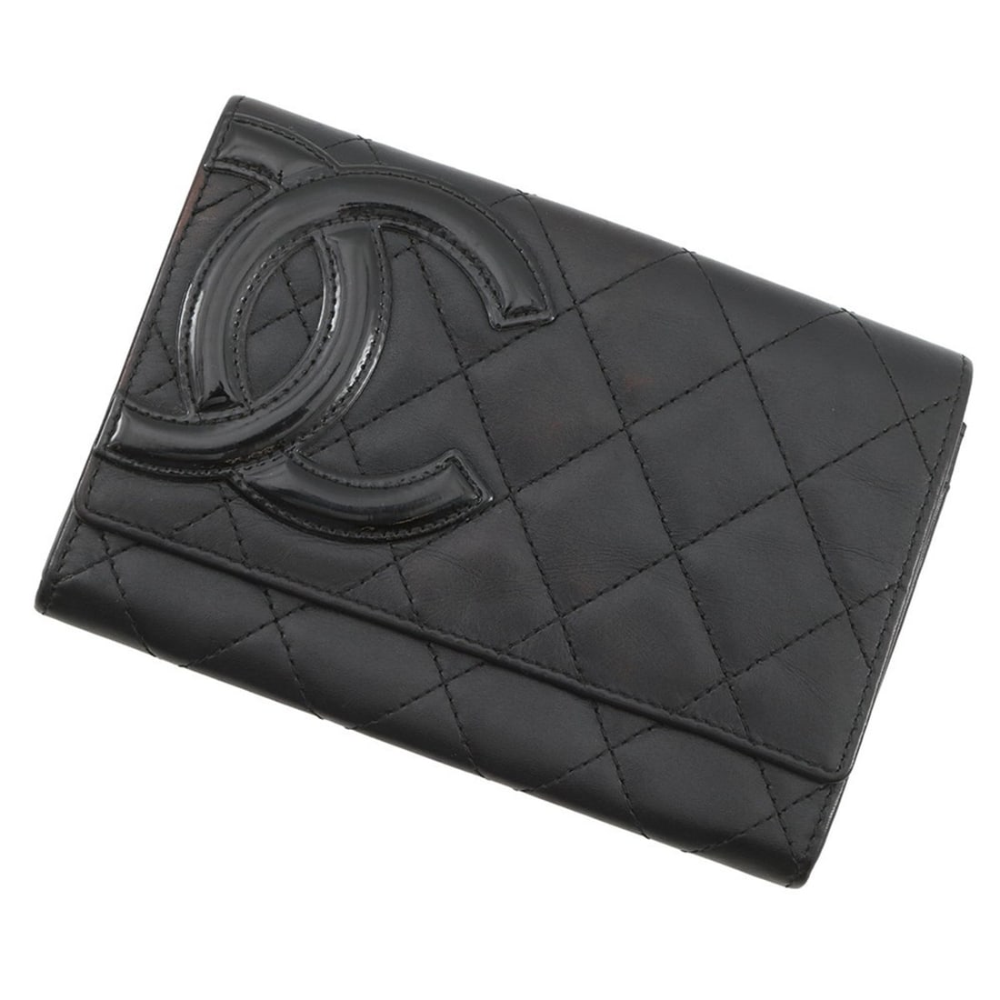Chanel Bi-fold Wallet, Matelasse, Coco Mark, Cambon Line, Lambskin, Black (1 of 16)