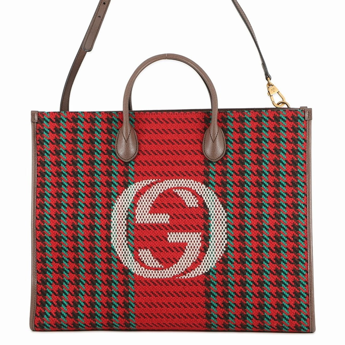 Gucci Interlocking G Tweed/Leather Tote Bag 644994 GUCCI 2-Way Shoulder: --- Catalog ---Category: SizeSize (HxWxD): 34cm x 43cm x 18cm / 13.38'' x 16.92'' x 7.08''Category: DesignType: Shoulder bag, Tote bagColor: Multi-color, Red brownGender: Women,MenMaterial: Tweed , Le