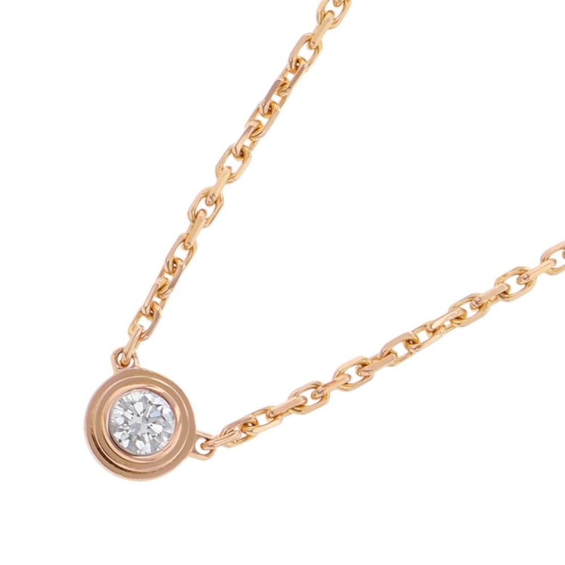 Cartier D'Amour XS Necklace, 1 Diamond, 0.04ct Total, 18K Pink Gold, B7224516, Pendant: --- Catalog ---Category: SizePendant Size: 3.8mm / 0.14''Neck Circumference: 41 cm / 16.14''Category: DesignColor: Pink goldGender: WomenMaterial: Pink gold (18K)Pendant Type: PendantNecklace Type: Ne