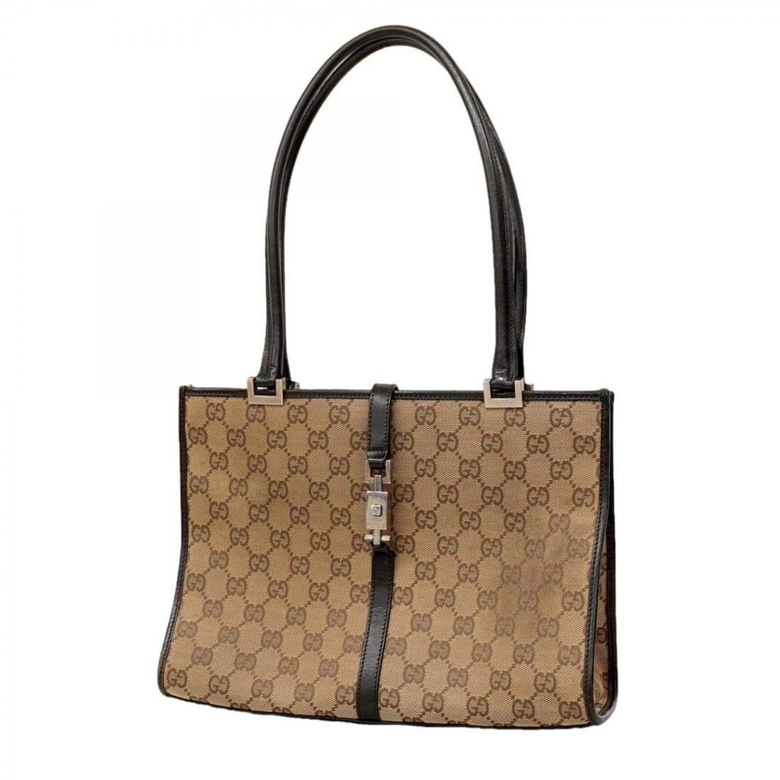 Gucci GG Canvas Jackie 002 1073 Handbag, Brown, Women's, P2148249 (1 of 14)