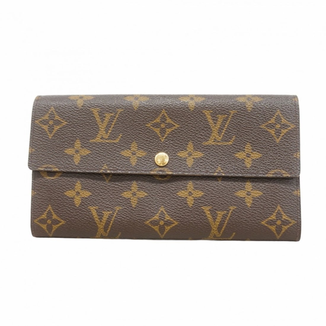 Louis Vuitton Monogram Pochette Porte Monnaie Credit Long Wallet M61725 Brown Women's P2052064 (1 of 12)