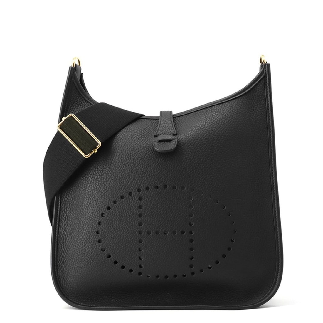 Hermes Hermès Evelyne 3 PM Shoulder Bag, Black/Clemence Leather, Double Stamp, Black (1 of 12)