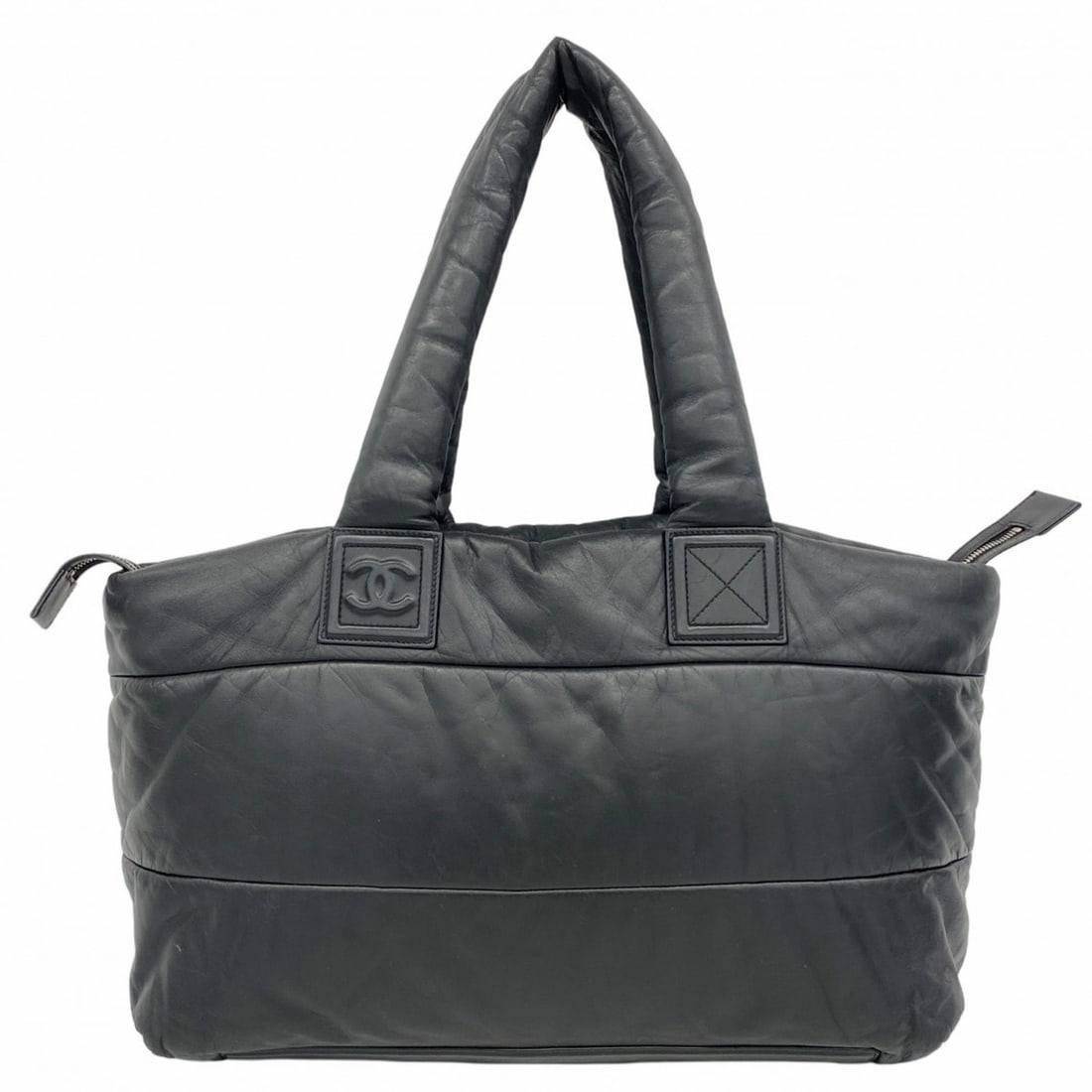 Chanel Coco Cocoon Leather Tote Bag, Black, Women's: --- Catalog ---Category: SizeSize (HxWxD): 30cm x 40cm x 12cm / 11.81'' x 15.74'' x 4.72''Category: DesignType: Tote bagColor: BlackGender: WomenMaterial: Leather Hardware Color: SilverCategory: Gener