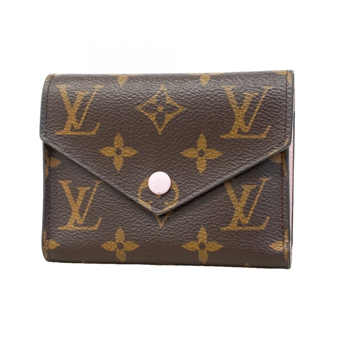 Louis Vuitton Monogram Victorine Tri-fold Wallet M62360 Brown Rose Ballerine Women's: --- Catalog ---Category: SizeSize (HxWxD): 10cm x 12cm x 1.5cm / 3.93'' x 4.72'' x 0.59''Category: DesignType: Wallet (tri-fold)Color: Brown, Rose ballerineGender: WomenCategory: GeneralMPN: ?62360Bra