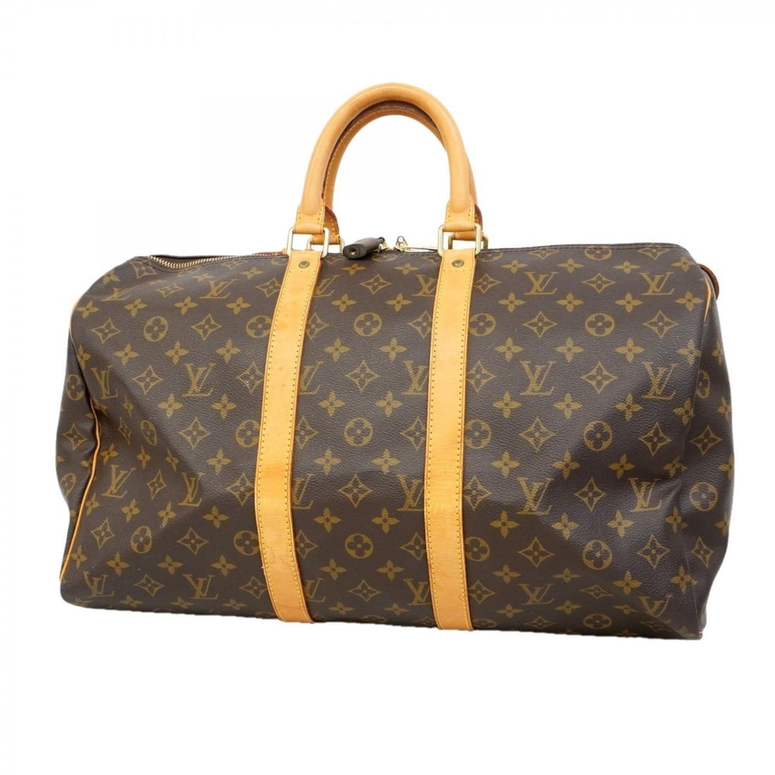 Louis Vuitton Monogram Keepall 45 Boston Bag M41428 Brown Men's and Women's (1 of 12)