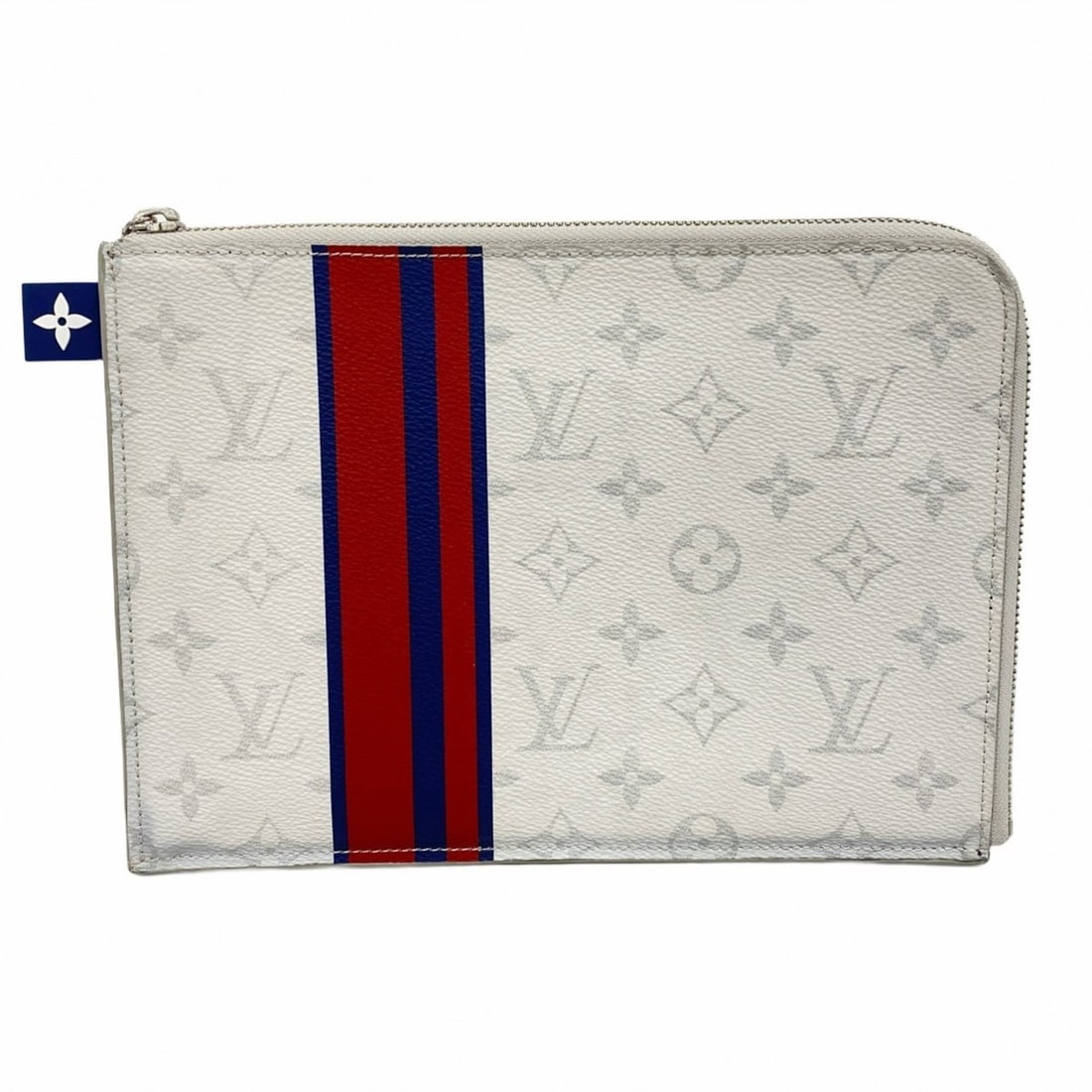 Louis Vuitton Monogram White Pochette Jour PM Clutch Bag M61745 White/Gray Men's: --- Catalog ---Category: SizeSize (HxWxD): 17cm x 23cm x 1.5cm / 6.69'' x 9.05'' x 0.59''Category: DesignType: Clutch bagColor: Gray, WhiteGender: MenCategory: GeneralMPN: M61745Brand: Louis Vuitton--