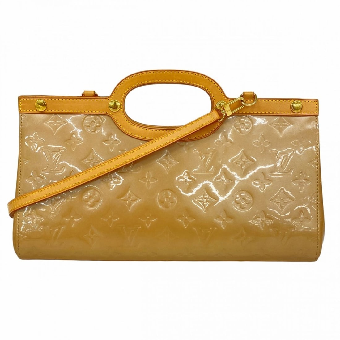 Louis Vuitton Vernis Roxbury Drive Handbag M91372 Noisette 2-Way Bag for Women (1 of 14)