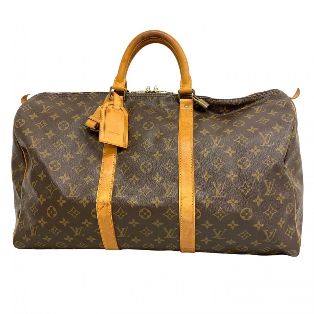 Louis Vuitton Monogram Keepall 50 Boston Bag M41426 Brown Men's and Women's (1 of 12)
