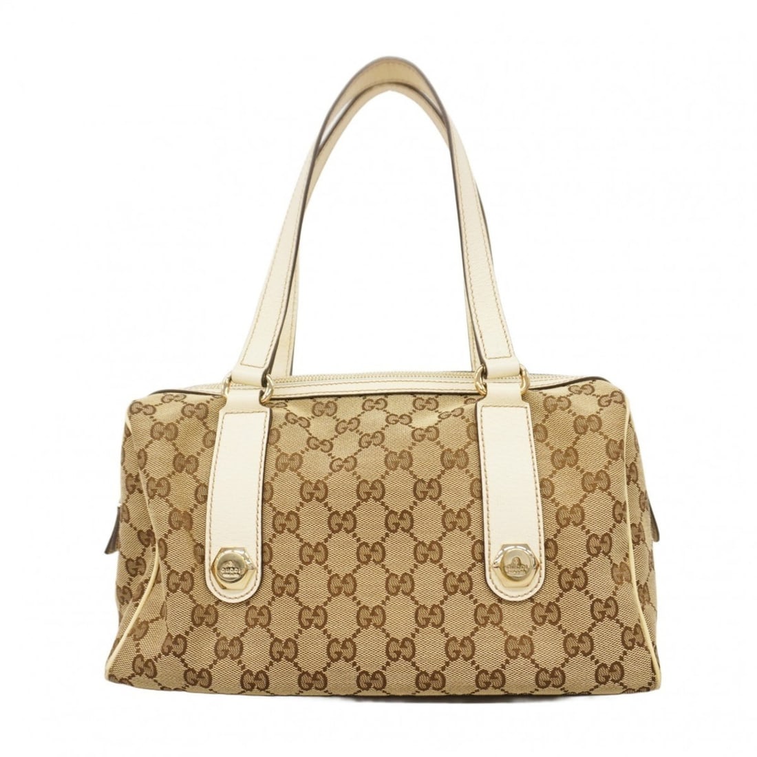 Gucci GG Canvas Handbag 152457 Brown Beige Champagne Women's (1 of 15)