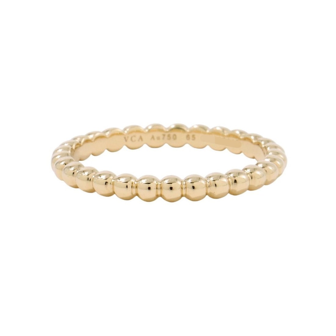 Van Cleef & Arpels Perlée Gold Pearl Ring, Medium, 18K Yellow Gold, Size 65, VCARO3Y565/VCARO3Y500 (1 of 10)