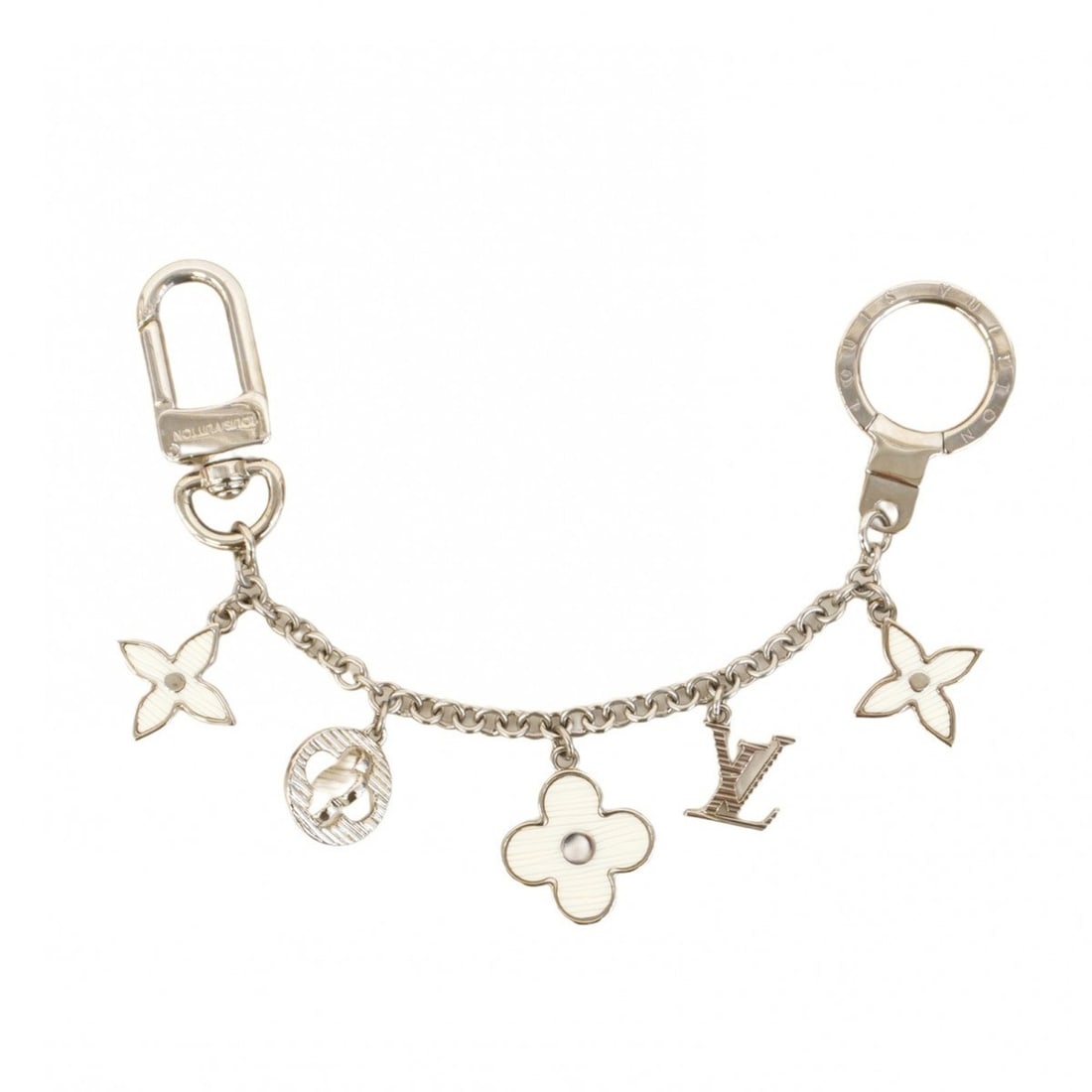 Louis Vuitton Bijoux Sac Chene Fleur de Epi Keychain M65110 Silver White Women's: --- Catalog ---Category: SizeSize (HxWxD): 21cm x 2.5cm x 1.5cm / 8.26'' x 0.98'' x 0.59''Category: DesignType: KeyringColor: Silver, WhiteGender: WomenCategory: GeneralMPN: M65110Brand: Louis Vuitton