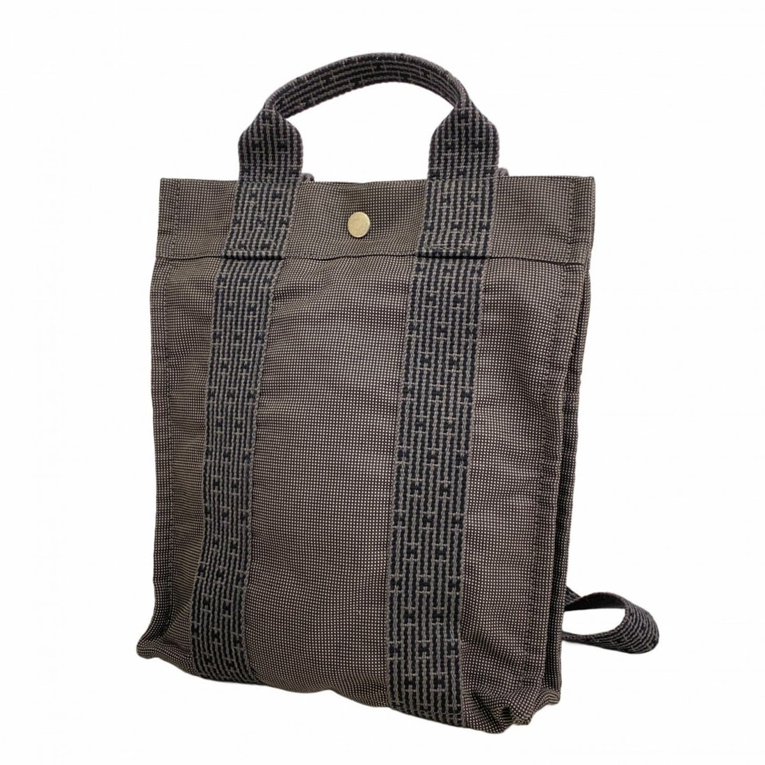 Hermes Hermès Airline Ad PM Backpack/Daypack in Gray Canvas for Women: --- Catalog ---Category: SizeSize (HxWxD): 30cm x 26cm x 6cm / 11.81'' x 10.23'' x 2.36''Category: DesignType: BackpackColor: GrayGender: WomenMaterial: Canvas Hardware Color: SilverCategory: GeneralB