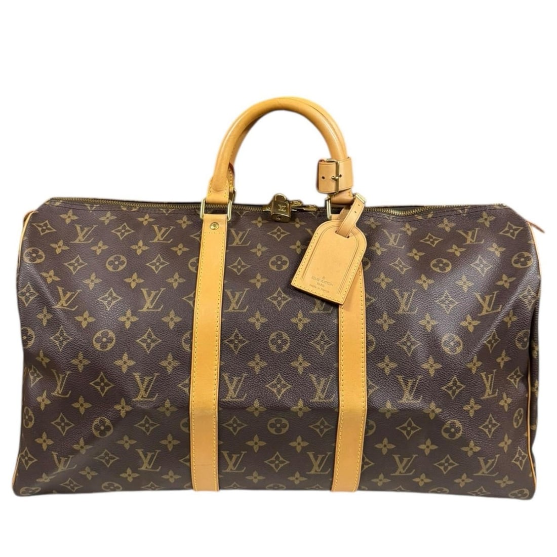 Pre-owned Louis Vuitton Keepall 50 Monogram Canvas Handbag, M41426, Brown, Women's. (1 of 17)