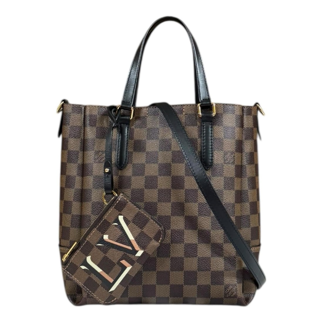 Pre-owned Louis Vuitton Belmont NV BB Damier Shoulder Bag in Canvas N60348, Brown, Women's.: --- Catalog ---Category: SizeWeight: 525g / 1.15lb.Size (HxWxD): 25.5cm x 24cm x 12cm / 10.03'' x 9.44'' x 4.72''Strap Length: 86cm - 110cm / 33.85'' - 43.3''Handle Length: 32cm / 12.59''Category: Des