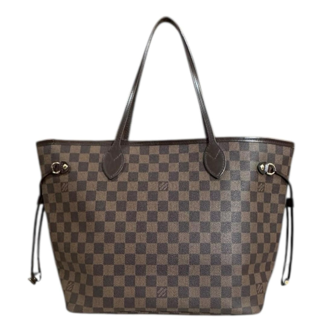 Pre-owned Louis Vuitton Neverfull MM Damier Tote Bag, Canvas N51105, Brown, Unisex: --- Catalog ---Category: SizeWeight: 540g / 1.19lb.Size (HxWxD): 29cm x 47cm x 16cm / 11.41'' x 18.5'' x 6.29''Strap Length: 50cm / 19.68''Category: DesignType: Tote bagColor: Brown, Damier CanvasGend