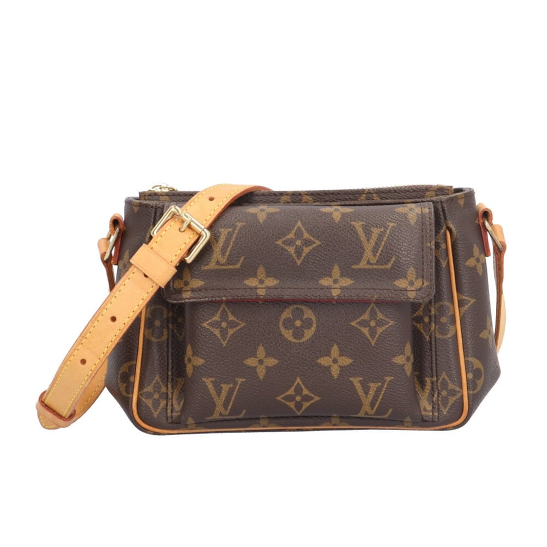 Pre-owned Louis Vuitton Viva Cite PM Monogram Shoulder Bag in Canvas (M51165) Brown, Women's (1 of 14)