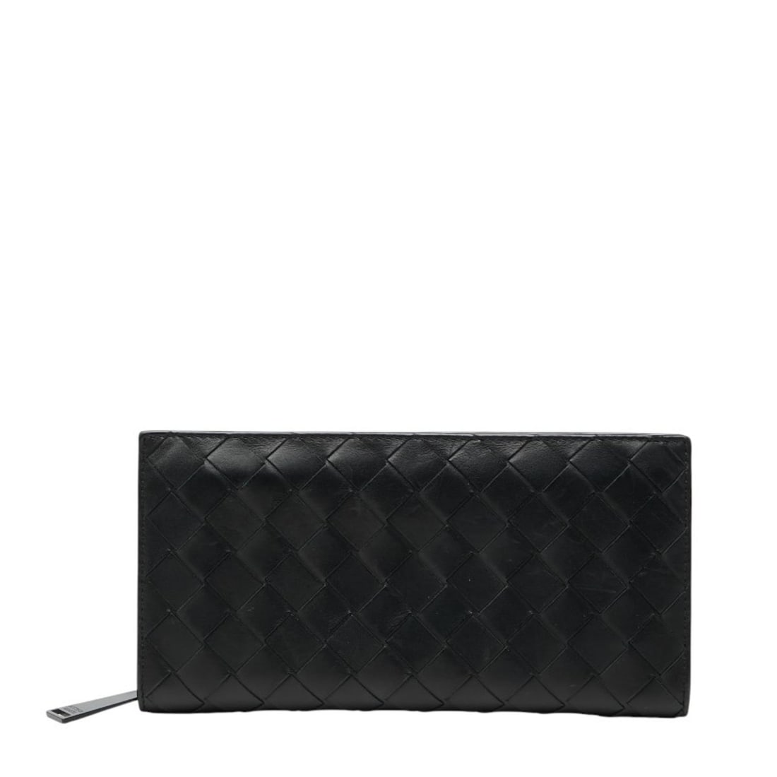 Bottega Veneta Intrecciato Round Zip Long Wallet in Black Leather for Men: --- Catalog ---Category: SizeSize (HxWxD): 10.5cm x 20.5cm x 2cm / 4.13'' x 8.07'' x 0.78''Category: DesignType: Long wallet (bi-fold)Color: BlackGender: MenMaterial: Leather Category: GeneralBrand: B