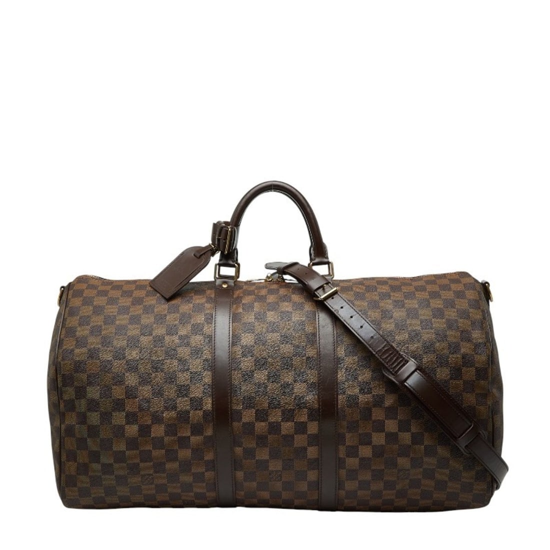 Louis Vuitton Damier Keepall Bandouliere 55 Boston/Shoulder Bag, 2-Way, N41414, Brown Leather,: --- Catalog ---Category: SizeSize (HxWxD): 29cm x 55cm x 23cm / 11.41'' x 21.65'' x 9.05''Category: DesignType: Boston bag, Shoulder bagColor: BrownGender: WomenMaterial: PVC , Leather Category: Gener