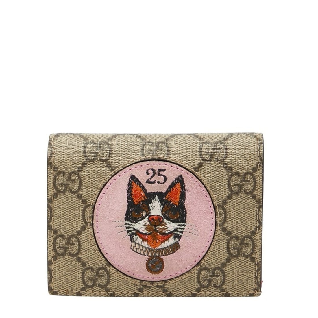 Gucci GG Supreme Bosco Bifold Compact Wallet 506277 Beige Multicolor Women's GUCCI: --- Catalog ---Category: SizeSize (HxWxD): 9cm x 11cm x 2.5cm / 3.54'' x 4.33'' x 0.98''Category: DesignType: Wallet (bi-fold)Color: Beige, Multi-colorGender: WomenMaterial: PVC Category: GeneralMPN: