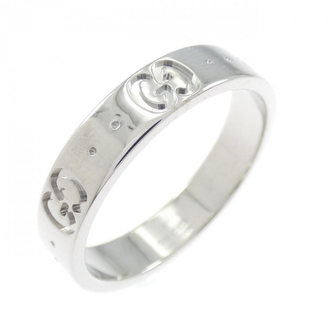 Gucci Icon Ring: --- Catalog ---Category: SizeJP Size: 12.5US Size: 6.5Category: DesignType: Band ringGender: WomenMaterial: White gold (18K)Category: GeneralMPN: 660070 J8502 9000Brand: Gucci--- Item List