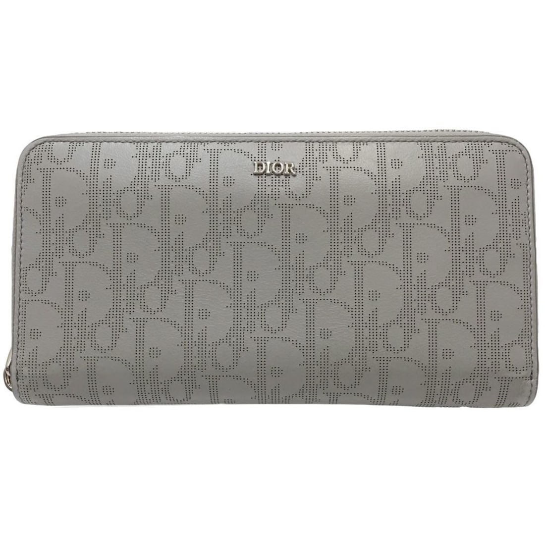Christian Dior Long Wallet 10-BO-0232 Oblique Calfskin Leather Zip Gray 181156: --- Catalog ---Category: SizeSize (HxWxD): 10cm x 19.5cm x 2cm / 3.93'' x 7.67'' x 0.78''Category: DesignType: Long wallet (bi-fold)Color: GrayGender: Women,MenMaterial: Leather Leather/Fur Type: Calf