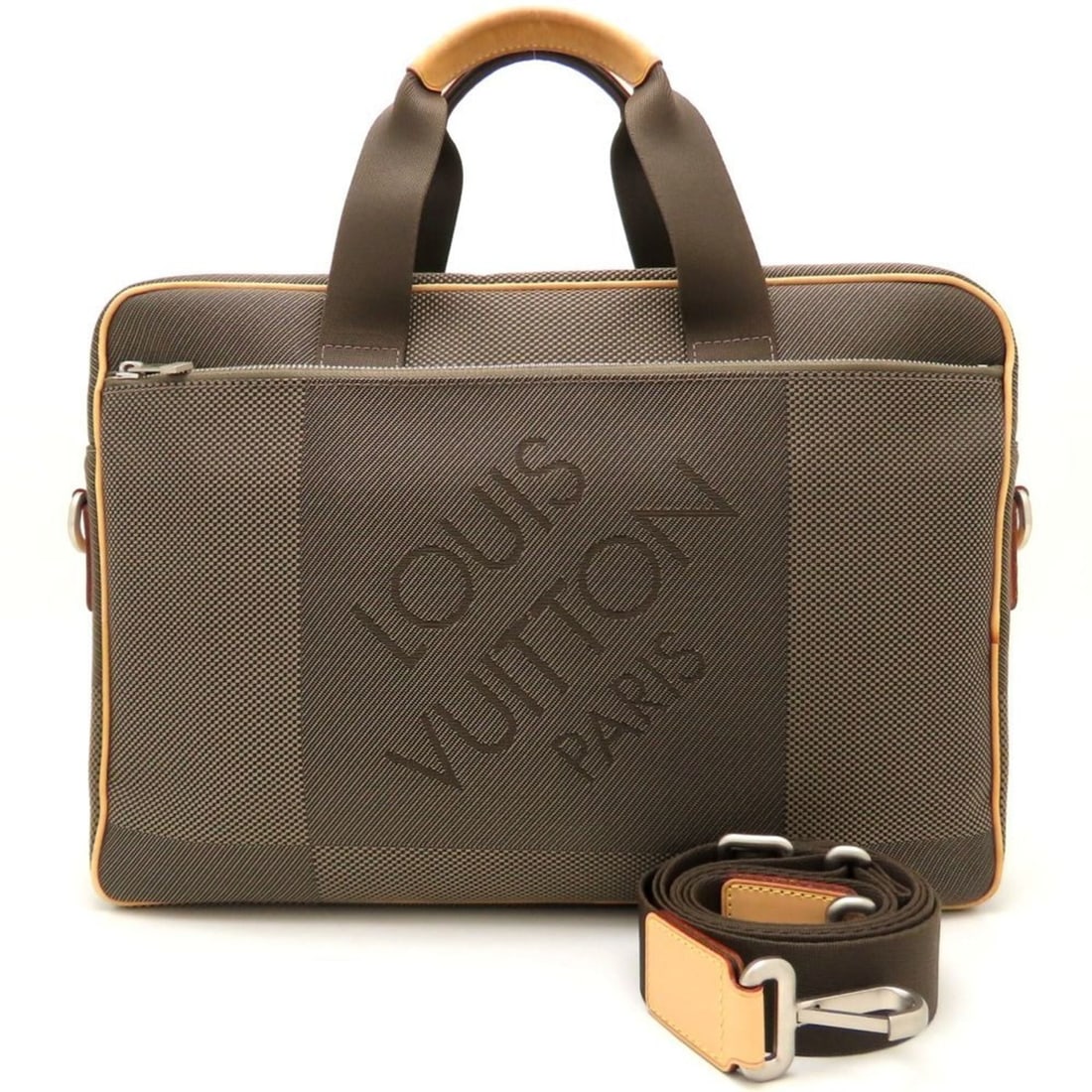 LOUIS VUITTON Damier Geant Associé PM N58039 Business Bag with Tail (Brown) Men's 353033: --- Catalog ---Category: SizeSize (HxWxD): 27cm x 38cm x 6cm / 10.62'' x 14.96'' x 2.36''Category: DesignType: HandbagColor: Brown, Damier Canvas, EarthGender: MenMaterial: Damier Geant , Nylon canvas