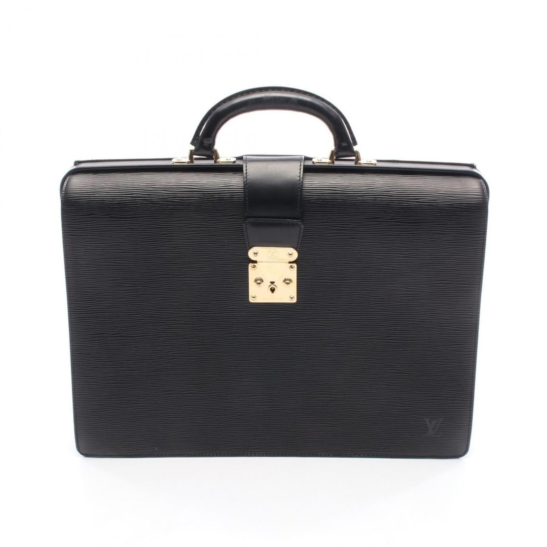 Louis Vuitton Serviette Fermoir Briefcase Bag in Epi Leather, Men's, Black, M54352 (1 of 18)
