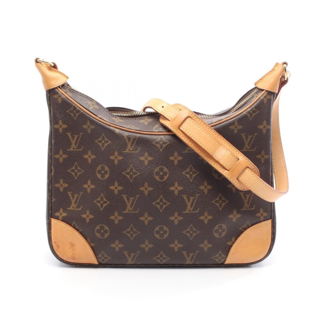 Louis Vuitton Boulogne PM Shoulder Bag, Coated Canvas and Leather, Monogram, Women's, Brown, M51265 (1 of 16)